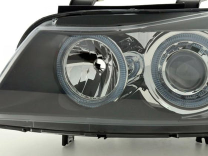 Faros Delanteros Con Ojos De Ángel Bmw Serie 3 Berlina / Touring E90 E91 05-08 Negro Lights >