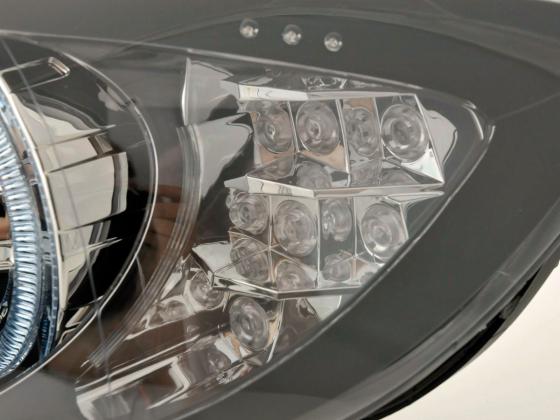 Faros Delanteros Con Ojos De Ángel Bmw Serie 3 Berlina / Touring E90 E91 05-08 Negro Lights >