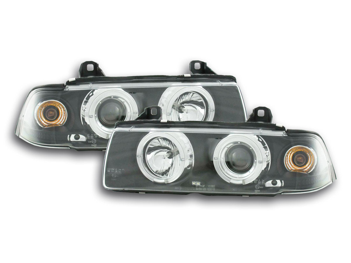 Faros delanteros delanteros BMW Serie 3 Coupé E36 92-98 negro