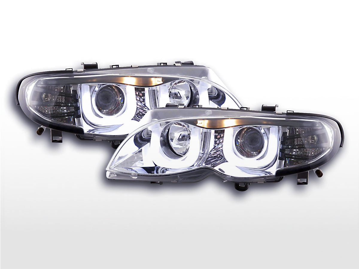 Faros Angel Eyes BMW Serie 3 E46 Berlina/Touring 02-05 cromados