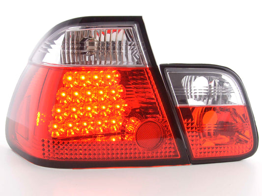 Pilotos Traseros Led Bmw Serie 3 Sedán Tipo E46 98-01 Transparente / Rojo Lights > Rear/tail Lights