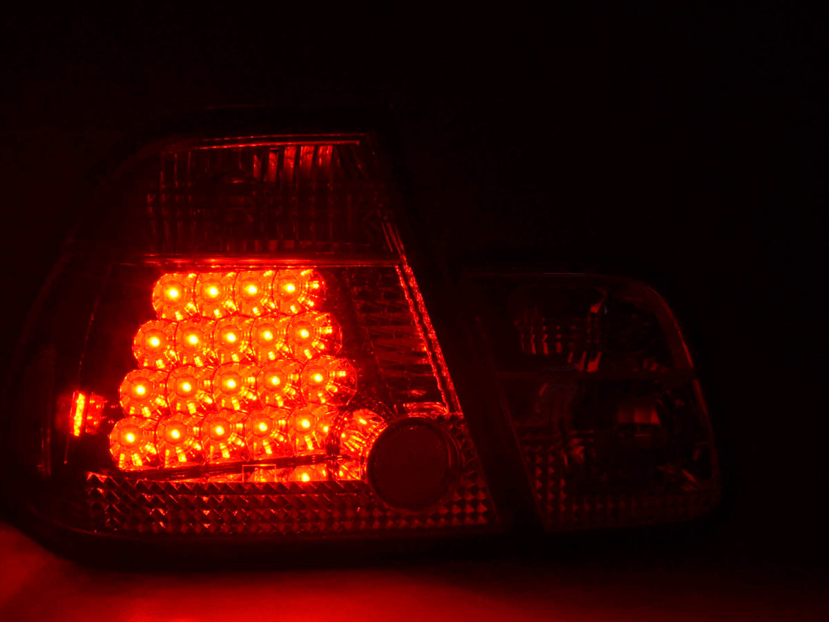 Pilotos Traseros Led Bmw Serie 3 Sedán Tipo E46 98-01 Transparente / Rojo Lights > Rear/tail Lights