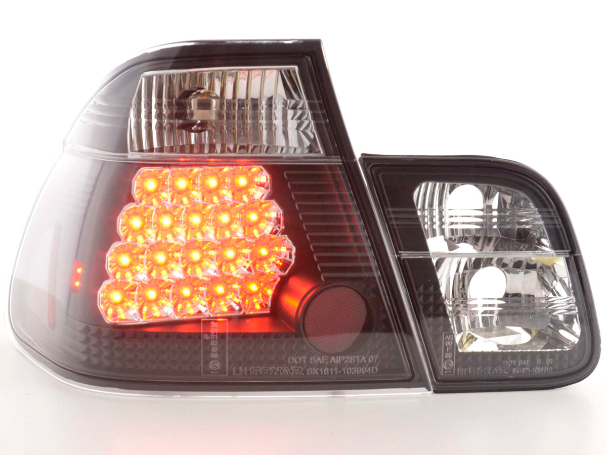 Pilotos traseros LED BMW Serie 3 Berlina E46 98-01 negro