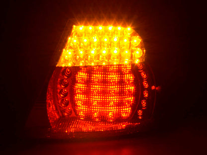 Rechte hintere Verschleißstücke BMW 3 Coupé E46 03-06, Gelb / rot