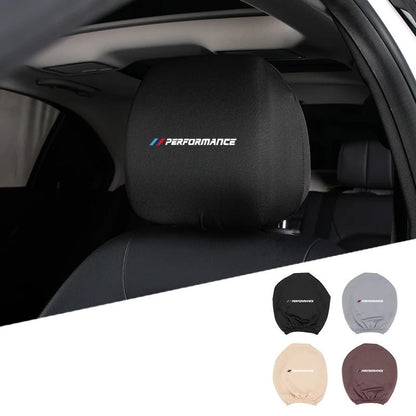 Funda Elástica para Reposacabezas con Logo ///M  performance – Algodón, Lavable, Universal y Antisuciedad