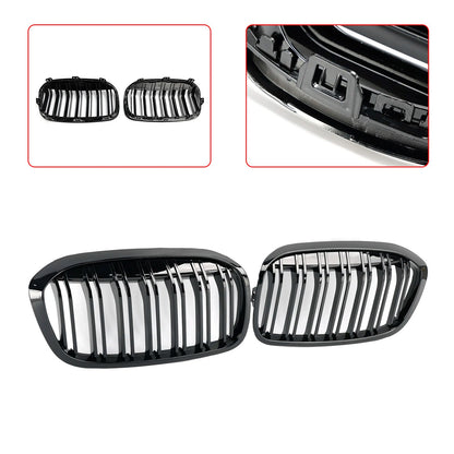 Rejillas Riñoneras Delanteras Negro Brillante (Riñones) para BMW Serie 2 F45/F46 Facelift (2018-2021)