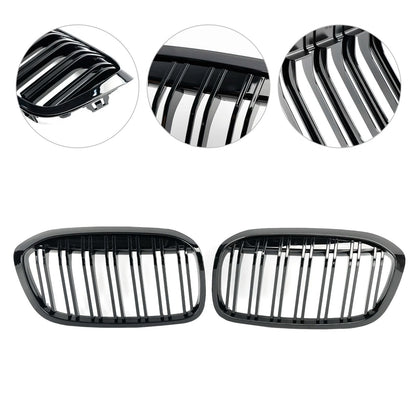 Rejillas Riñoneras Delanteras Negro Brillante (Riñones) para BMW Serie 2 F45/F46 Facelift (2018-2021)