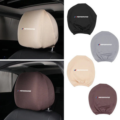 Funda Elástica para Reposacabezas con Logo ///M  performance – Algodón, Lavable, Universal y Antisuciedad