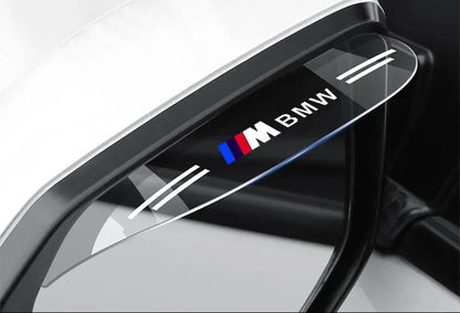 Visera Ceja Protectora de Lluvia para Espejo Retrovisor – Set 2 uds con Logo BMW o ///M