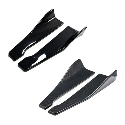 Alerones Universales 48 cm para BMW, para Parachoques trasero o Faldones Laterales (Negro Brillante o Carbono)