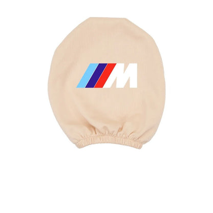 Funda Elástica para Reposacabezas con Logo ///M – Algodón, Lavable, Universal y Antisuciedad