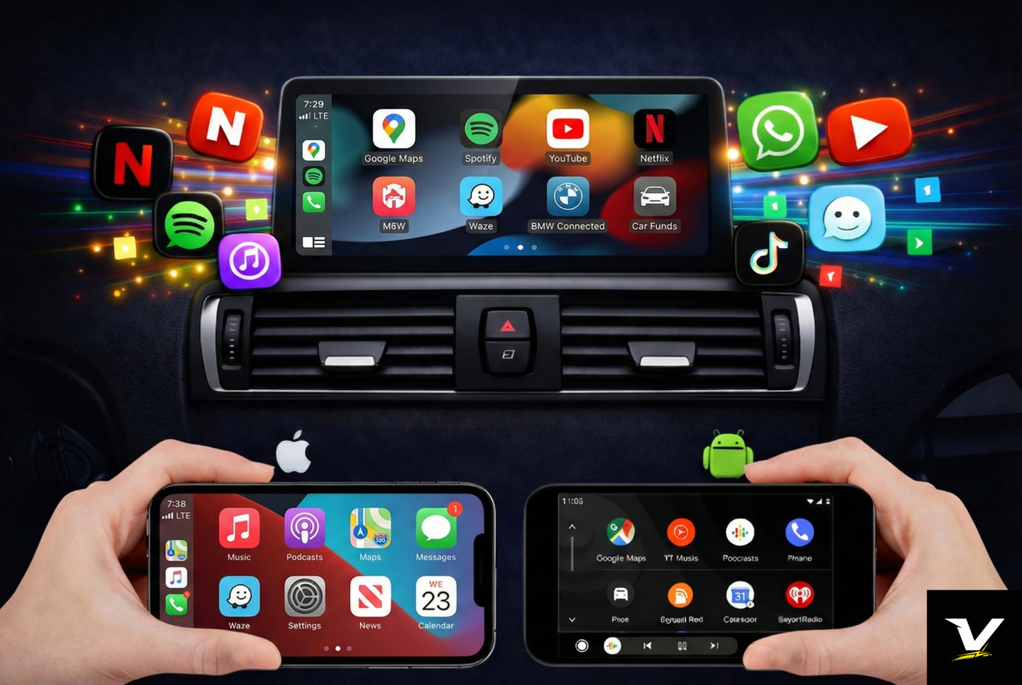 Radio Android Auto/CarPlay für BMW X3 G01 und X4 G02 Heckgeschenkkamera!