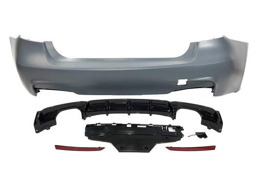 Paragolpes Trasero BMW F30 Look M Performance 2 Salidas doble