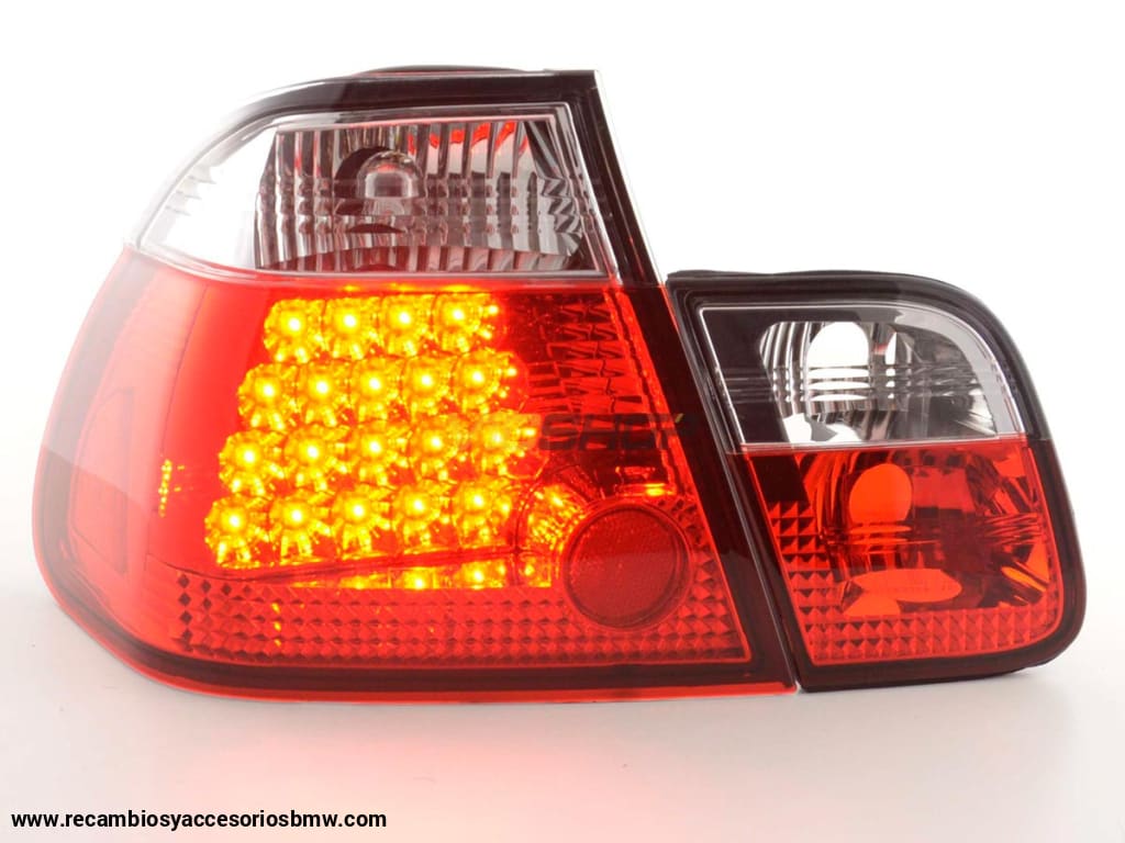 Juego De Luces Traseras Led Bmw Serie 3 Sedán Tipo E46 01-05 Transparente / Rojo Lights > Rear/tail