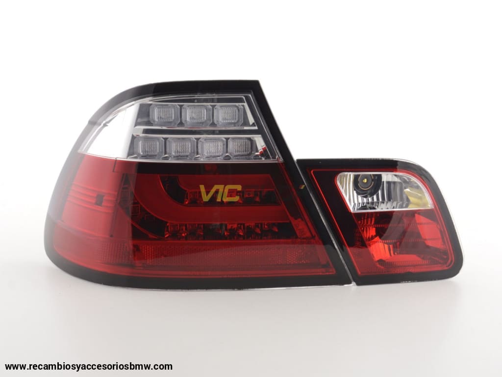 Pilotos Traseros Led Bmw Serie 3 E46 Coupe 03-07 Rojo / Transparente Lights > Rear/tail Lights