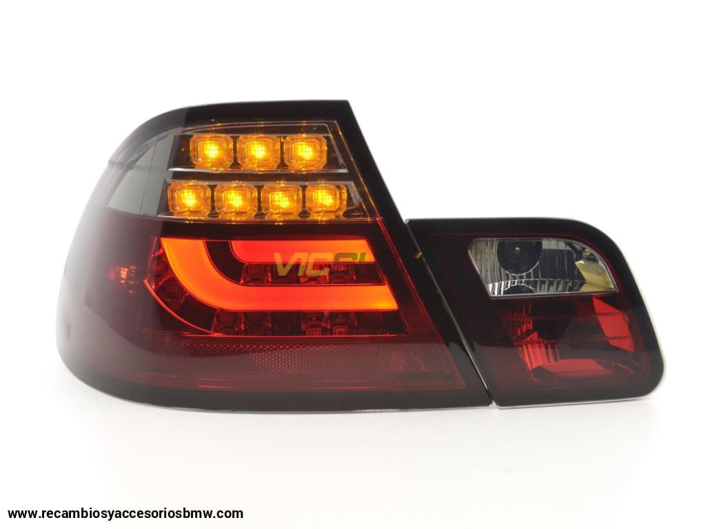 Juego De Luces Traseras Led Bmw Serie 3 E46 Coupe 99-03 Rojo / Negro Lights > Rear/tail Lights