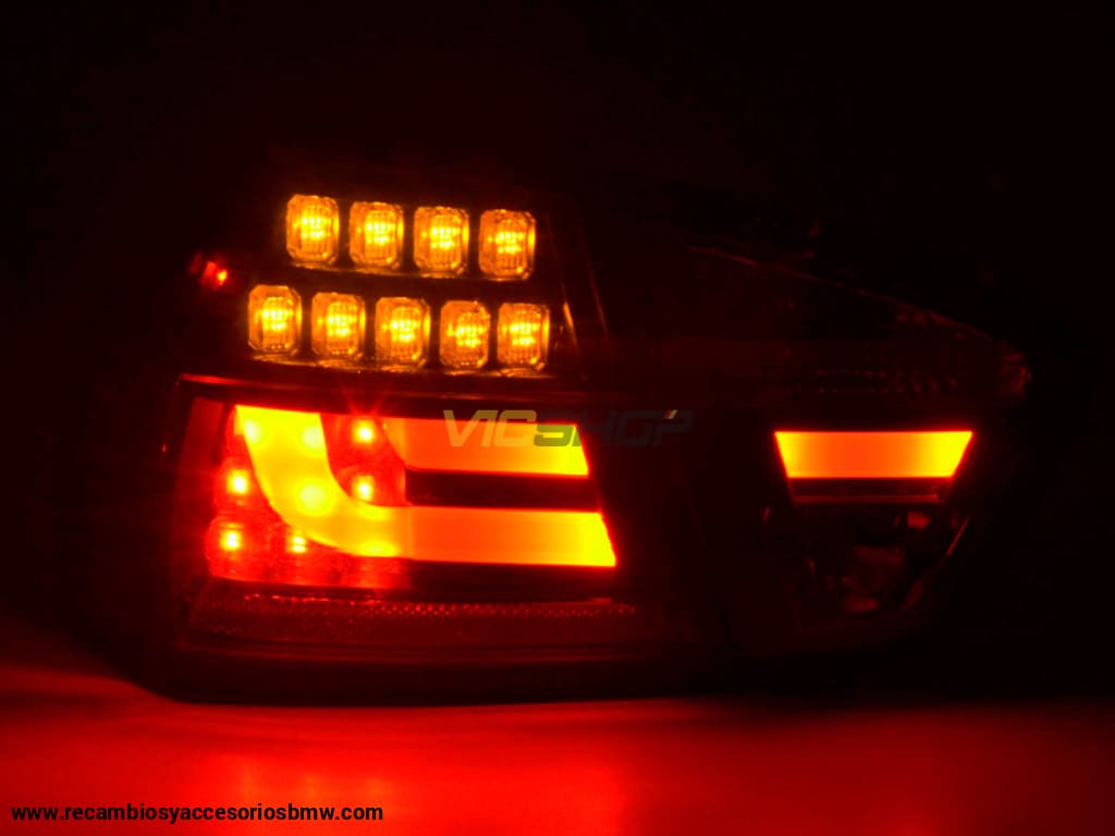 Juego De Luces Traseras Led Bmw Serie 3 E90 Limo 05-08 Rojo / Negro Lights > Rear/tail Lights