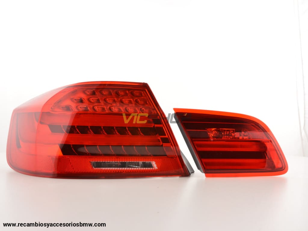 Juego De Luces Traseras Led Bmw Serie 3 E92 Coupe 06-10 Rojo / Transparente Lights > Rear/tail