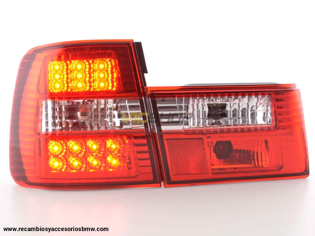 Juego De Luces Traseras Led Bmw Serie 5 Tipo E34 88-94 Transparente / Rojo Lights > Rear/tail Lights