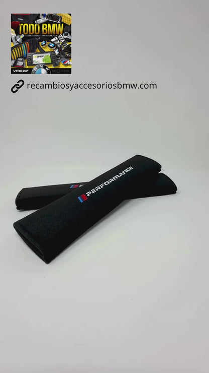 BMW ///// Performance Tampons de ceinture de sécurité noirs.
