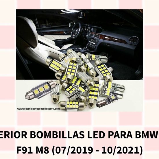 Kit interior bombillas LED para BMW Serie 8 F91 M8 (07/2019 - 10/2021) by@Outfy