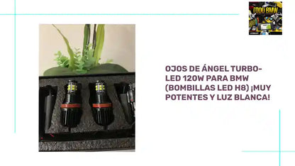 Ojos de &Aacute;ngel turbo-LED 120W para BMW (Bombillas LED H8) &iexcl;Muy potentes y luz blanca! by@Outfy