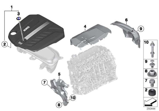 Tapa Acustica Motor Para Bmw F07 Gran Turismo F10 F11 F06 F12 F13 F01 F02 F25 F26 F15 F16 . Original