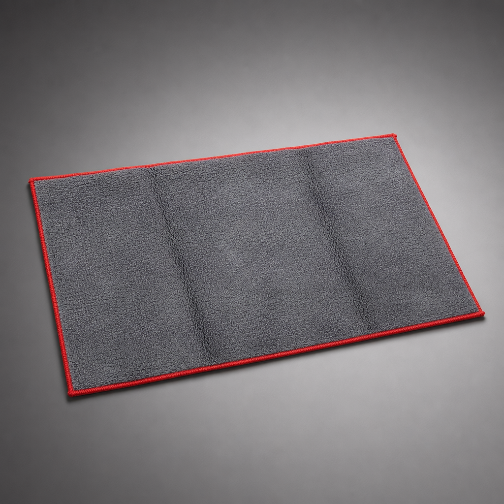 Paño microfibra para BMW M Default con doble cara roja y gris - packshot frontal premium