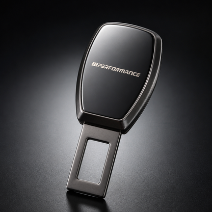 Extensor de cinturón para BMW M Performance Variante 1, packshot frontal con acabado grafito