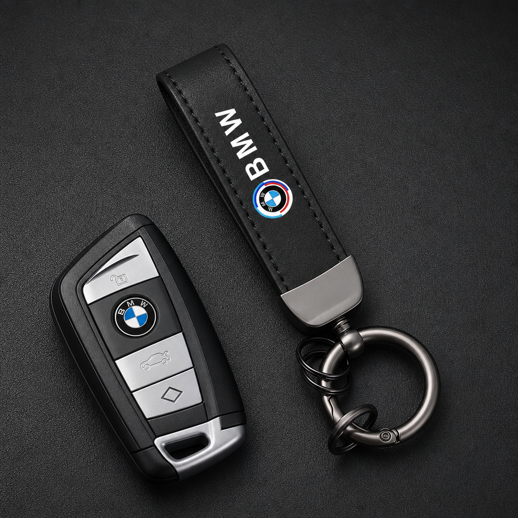 Llavero BMW 50 Aniversario Negro con Aro Metálico - comparativa_tamano