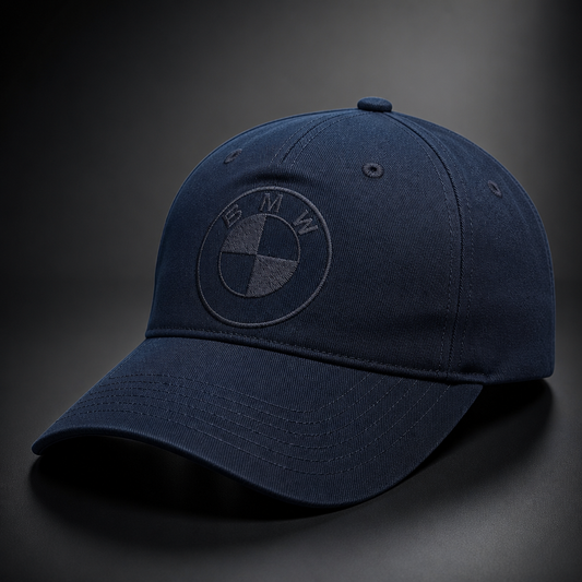Gorra azul oscuro con logotipo tonal OEM 80162864020 para BMW {E30,E36,E46,E90,E91,E92,E93,F20,F21,F30,F31,F32,F33,F34,G20,G21,X1,X3,X5,X6,Z3,Z4,Serie 1 al Serie 8}. Original BMW.