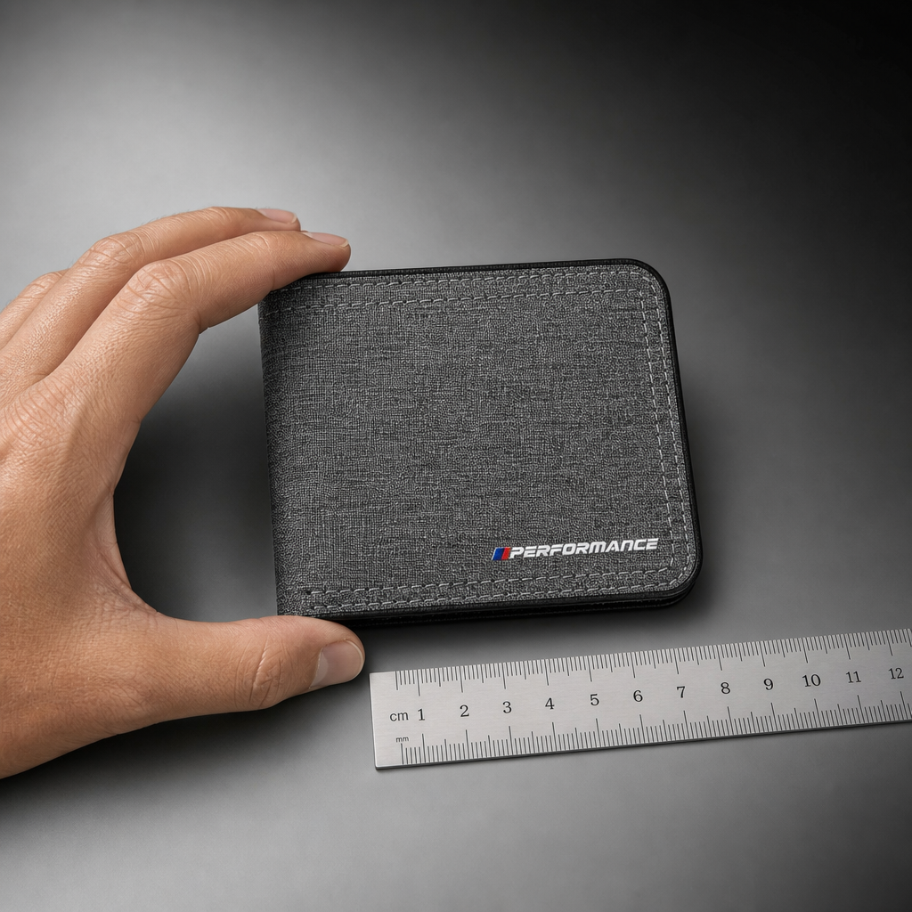 Recambios BMW Cartera M Performance con Cremallera - comparativa_tamano Escena 5