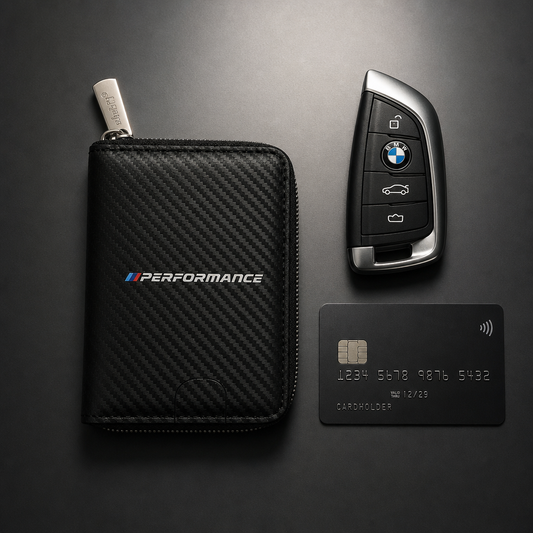 Tarjetero Performance para BMW con cremallera - comparativa_tamano