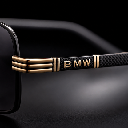Gafas de Sol para BMW Polarizadas UV400 Negro y Dorado - detalle_logo Escena 2