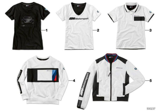 Camiseta Bmw M Motorsport Mujer Color Negro Talla L . Original Merchandising