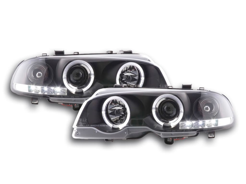 Juego De Faros Delanteros Bmw 3-Series E46 Coupe / Cabrio 98-02 Negro Lights > Headlights